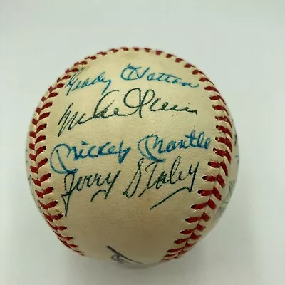 Mickey Mantle 1970's Old Timers Day HOF Multi Signed Baseball PSA DNA • $539.10