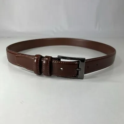 MIO MARINO Brown Genuine Leather Dress Belt - Men's Size 32 • $12.60