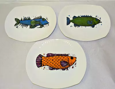 Washington Pottery Fish Plates X3 Platters  Aquarius    Tea  Set Dinner Service • £11.50