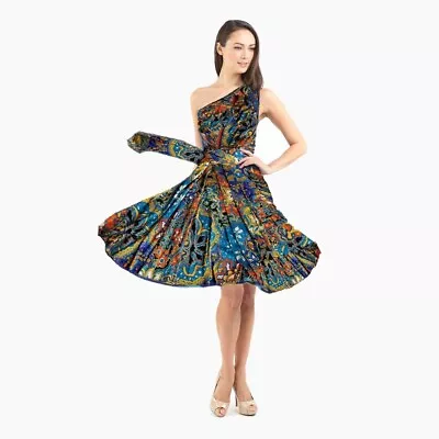 Ravon Infinity Knee Length Dress By Von Vonni One Size Multi-Print Many Styles • $44.99