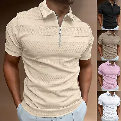 Mens Polo Shirts Dry Fit XXL XL L M S Short Sleeve T-Shirt Sport Casual Golf • $18.81