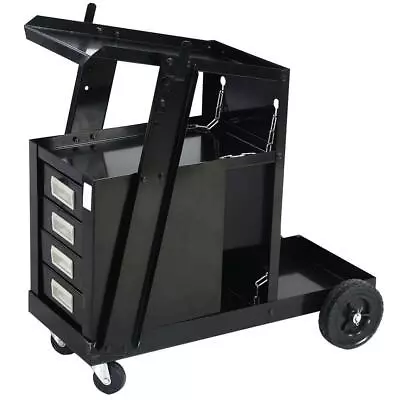 4 Drawer Cabinet Welder Welding Cart Plasma Cutter MIG TIG ARC Storage Tanks • $94.99