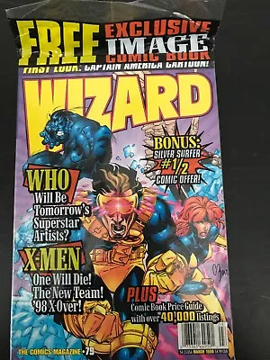 WIZARD The Guide To Comics #79 X-MEN Cvr FREE CLIFFHANGER BOOK MADUREIRA 3/98 • $13.95