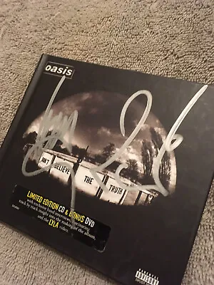 Liam And Noel Gallagher Signed Oasis Dont Believe The Truth Cd Booklet Cover • £59