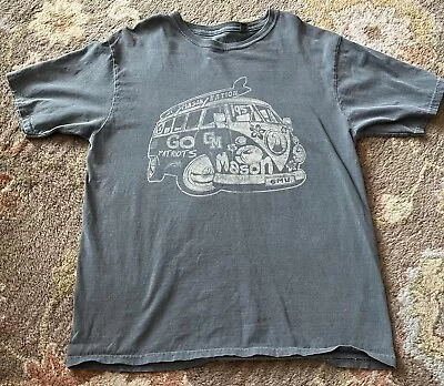 Vintage 1990's Gray T-Shirt - SURF VAN  Mason Nation - Size: L • $2.99