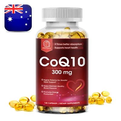 CoQ 10 Coenzyme Q10 Softgels 120 Capsules Cardiovascular Heart Health  300mg • $22.49