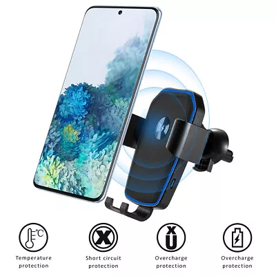 15W Qi Fast Charging Wireless Car Charger Mount For Galaxy S20 Note10+ IPhone 11 • $43.69