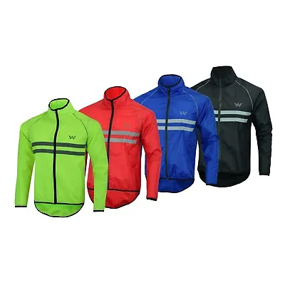 Mens Cycling Jacket High Visibility Waterproof Running Top Rain Coat S To 2XL • $16.99