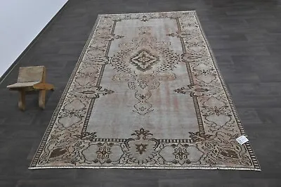 Oushak Turkish Vintage Rug 5x9 Kilim Rug Anatolian Handmade Boho Decor PEACH • $280