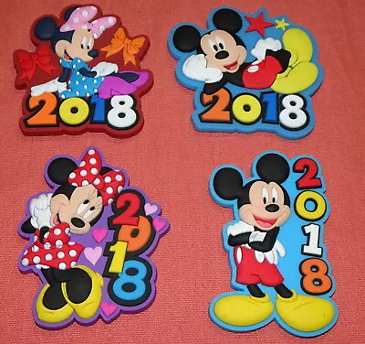 Lot Of 4 2018 = Walt Disney Mickey Minnie Mouse = Lasercut Soft Touch Pvc Magnet • $9.99