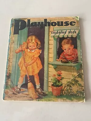 Vintage Playhouse Coloring Book 1949 • $10