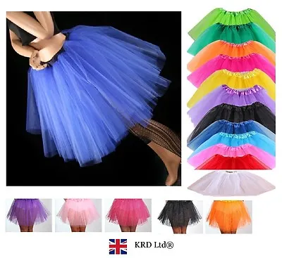 £4.95 • Buy 3 Layers Ladies Tutu Skirt Ballet Dance Cosplay Fancy Dress Halloween Parties UK