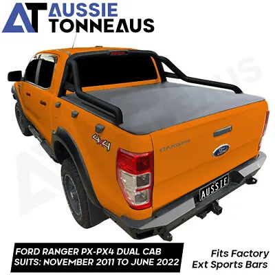 Clamp On Pro Tonneau Cover For Ford PX Ranger Dual Cab [Nov11-June2022] W/EXT-SB • $475