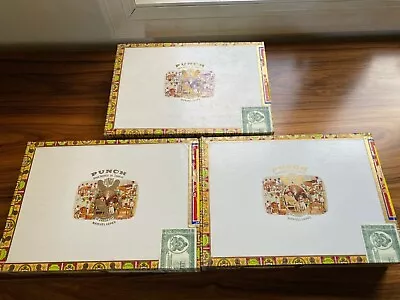 $12.99 • Buy Vintage Punch Cigar Boxes Manuel Lopez Chateau L, Honduras Seal-Lot Of  3