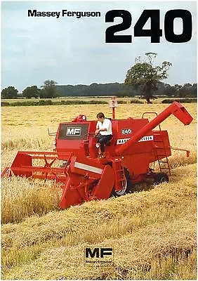 Brochure Leaflet Tracteur Tractor Massey Ferguson MF 240 8 Pages • £9.90