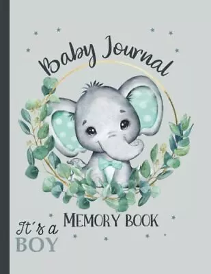 Baby Journal Memory Book It's A Boy Cute Baby Boy Elephant Memory Book To Wri... • £8.33