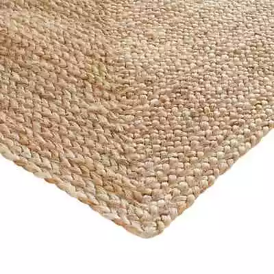Rug Jute Runner 100% Natural Braided Reversible Carpet Modern Living Area Rugs • £17.33