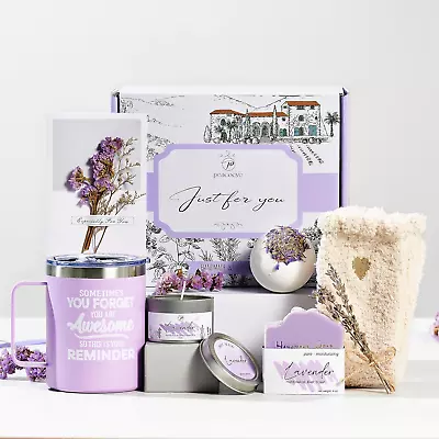 Personalized Lavender Spa Gift Basket For Women Birthday Mother'S Day Gifts Idea • $39.90