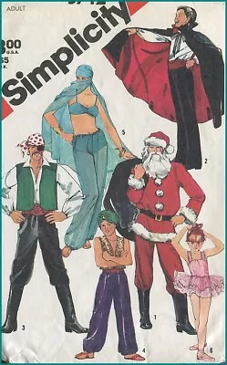 Santa Harem Genie Vampire Pirate Costume Simplicity 5742 Pattern Adult 32-34 SML • $3.50