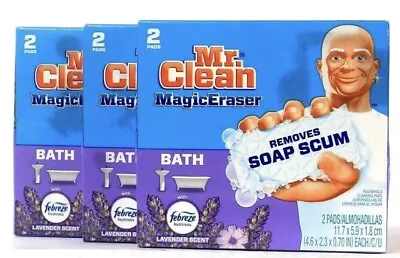 3 Boxes Mr Clean Magic Eraser Bath Febreze Fresh Lavender Scent 2 Pads Per Box • $24.99