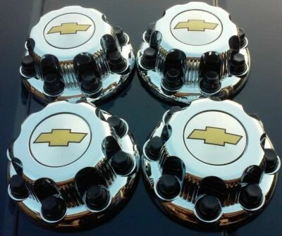 $23.43 • Buy 4 New Chevy Express Van 2500 3500 Silverado CHROME Center Hub Caps 8 Lugs Wheel