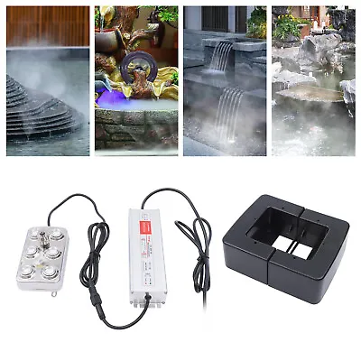 200W Ultrasonic Mist Maker 6-Head Fogger For Water Fountain Pond Silver • $87.40