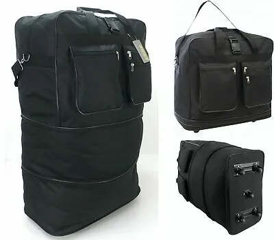 £23.99 • Buy Extra Large 34  Wheeled Suitcase Luggage Cargo Folding Holdall Travel Duffle Bag