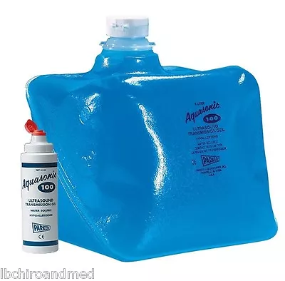 4 (FOUR) Case PARKER LABS AQUASONIC 100 ULTRASOUND GEL 5 LITER W/ DISPENSER BTL • $98.99