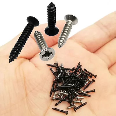 £5.99 • Buy 100pcs M1-M4 Small Cross Phillips Flat Countersunk Head Self-tapping Wood Screw