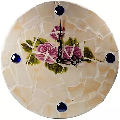 ProSource M57003 Rose Mosaic Clock 12  • $23.37