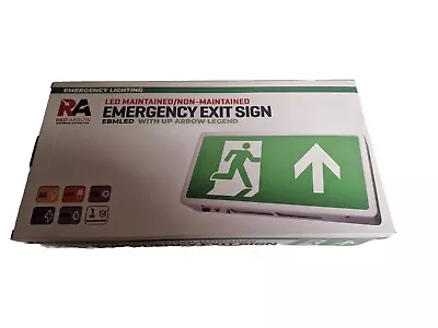 Led Emergency Light Bulkhead Exit Sign. Ip65 Maintained Or Non Maintained 3w • £12