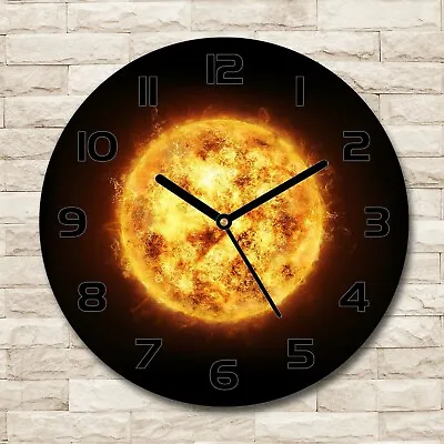 £46.95 • Buy Glass Wall Clock Fi 30 Cm Sun