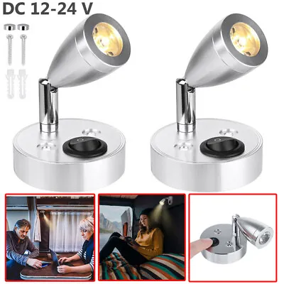 2Pcs LED Spot Reading Lights Switch Camper Caravan Van Boat Interior Light Lamp • $5.31