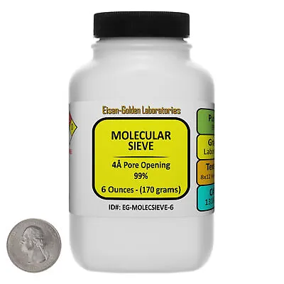 $24.99 • Buy Molecular Sieve [4A Pore Opening] 99% Laboratory 6 Oz In A Bottle