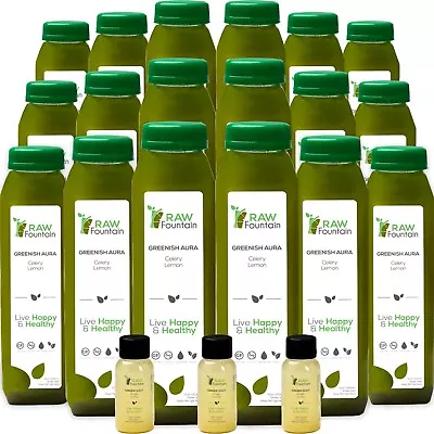 RAW Fountain Juice Cleanse Detox Cold Pressed CELERY All Natural 18 30 42ct • $109.99