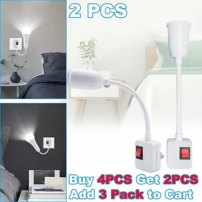 2 PCS LED Light Bulb Lamp Holders E26 E27 Home Flexible Extension Adapter Socket • $9.51