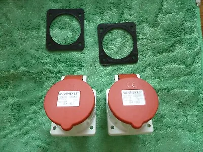 2 X MENNEKES 16A-6 H/3P+N  200/346 V-240/415 V TYPE 1383 Sockets • £16