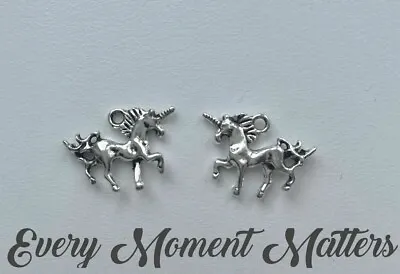 10 X Tibetan Silver UNICORN PEGASUS FAIRYTALE 3D 17x15mm Charms • £2.45