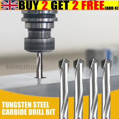 5Pcs Tungsten Carbide Drill Bits 3-10mm Drills Bit For Stainless Steel Metal Set • £4.99