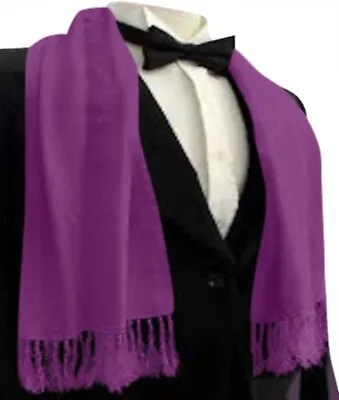 Purple Men's Nepalese Solid Color Design Fashion Design Scarf Scarves Wrap *NEW* • $17.99