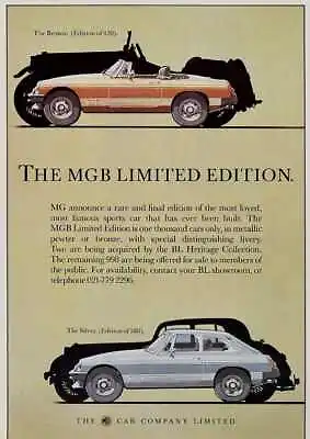 MG B  LE ORIGINAL MINT Publication 1980 LIMITED EDITION & Other Leaflet Included • $4.36