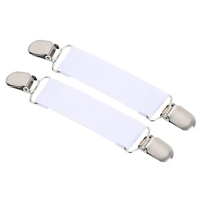 Mitten Clips 2Pcs Elastic Glove Buckle Clip With Double Metal Clamp White • $6.83