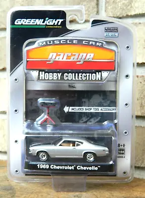 Greenlight 1:64 Muscle Car Garage Hobby 1969 Chevrolet Chevelle (Silver) • $29.95