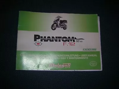 Malaguti Phantom F 12 50cc User Manual • $40