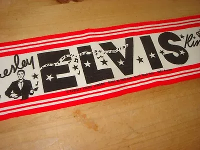 ELVIS PRESLEY Excellent Red & White Elvis Scarf 46  Long V.g.c. • $18.65