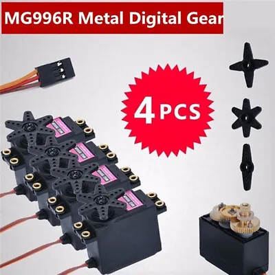 4PCS MG996R Metal Gear Torque Digital Servo Motor For Futaba JR RC Truck Racing • $22.49