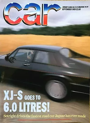 CAR MAGAZINE SEP-1989 - Jaguar XJR-S V12 Ford Granada Rover 820i Mini Thema • £6.99