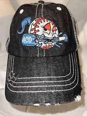 Mizuno Crush Black Mesh Adjustable Distressed Softball Hat Women’s. Logo Branded • $12.86