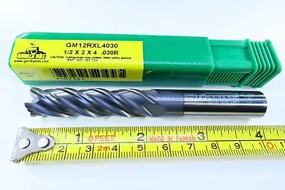 New 1/2  Gorilla Gm12rxl4030 Solid Carbide 4  Long Length End Mill Milling Tool • $39.75