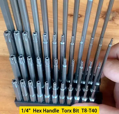 Torx/Star Bit Set Quick Change Connect Impact Driver Drill Security Tamper Proof • $4.70